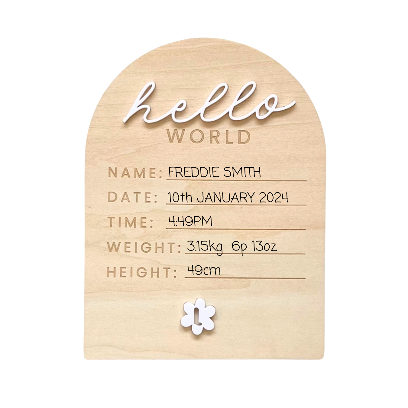 Littlish | Hello World Arch Announcement Plaque – Tiny Trader