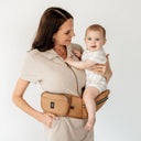 HipSurfer Hipseat Baby Carrier & Bum Bag | Tan Vegan Leather-Hackerlily- Tiny Trader - Gold Coast Baby Shop
