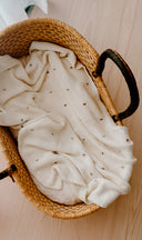 Heirloom Knit Blanket | Cream Fleck