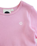 Candy Waffle Long Sleeve Peplum