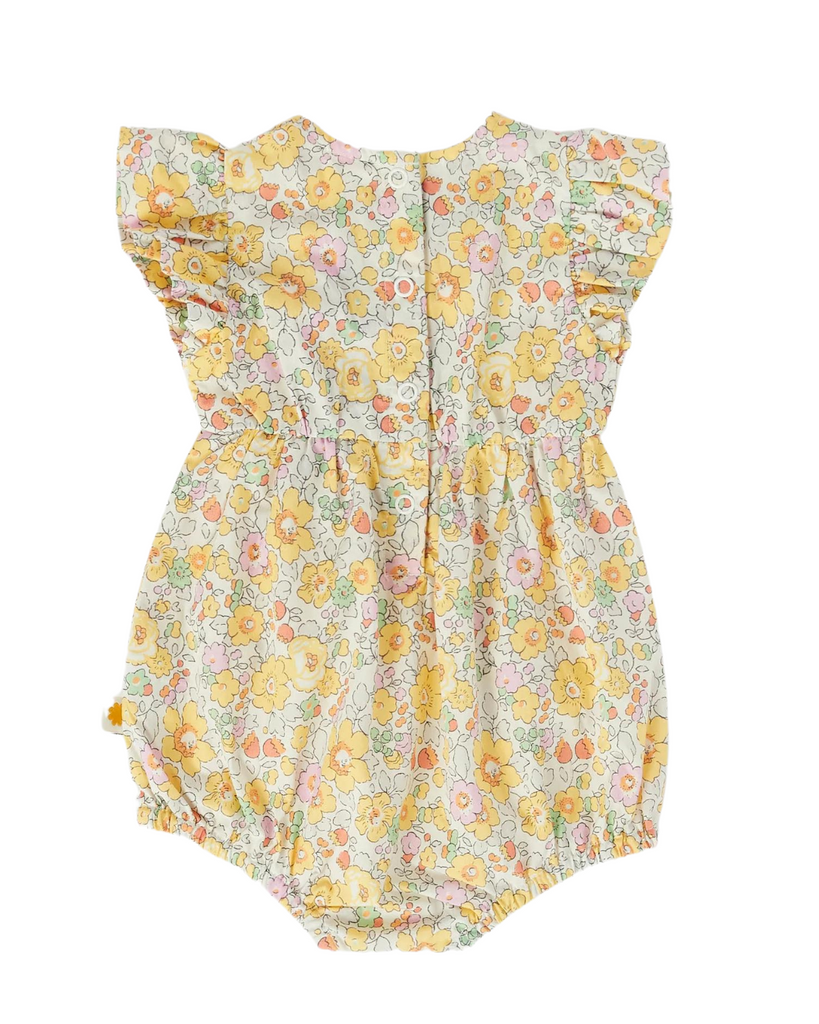 Lani Cotton Romper | Betsy Yellow-Goldie+Ace-Tiny Trader