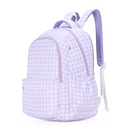 Lilac Gingham Campus Backpack-Kinnder- Tiny Trader - Gold Coast Baby Shop