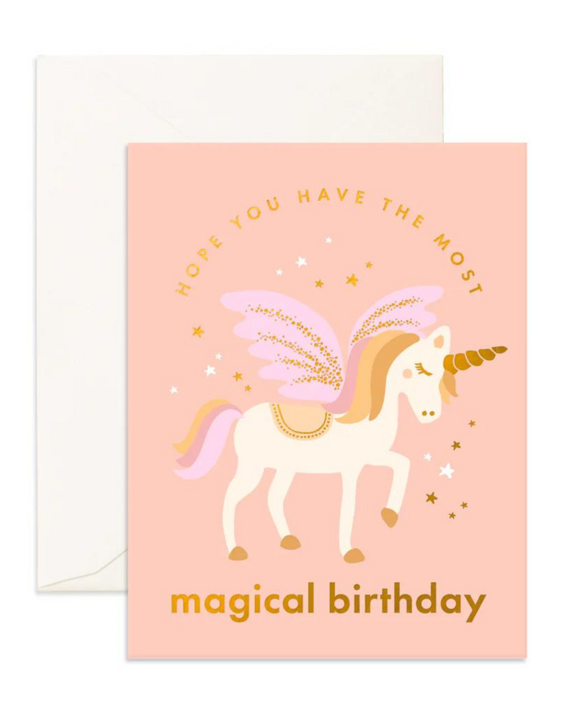 Magical Birthday Unicorn Greeting Card-Fox & Fallow- Tiny Trader - Gold Coast Kids Shop - Gold Coast Baby Shop -