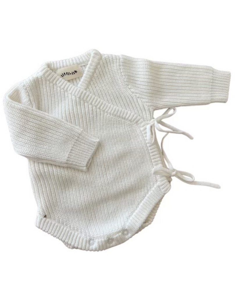 Milk Knit Kimono Romper-Littlish-NB- Tiny Trader - Gold Coast Kids Shop - Gold Coast Baby Shop -
