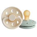 Moon Latex Dummies 2 Pack | Size 1 | Various Colours-Frigg-Cream/Sage- Tiny Trader - Gold Coast Baby Shop