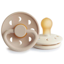 Moon Latex Dummies 2 Pack | Size 1 | Various Colours-Frigg-Croissant/Cream- Tiny Trader - Gold Coast Baby Shop
