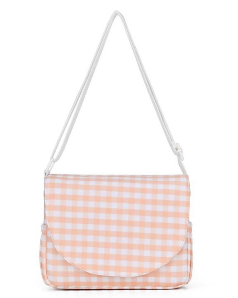 Pink Gingham Hand Bag/Doll Nappy Bag-By Birdie-Tiny Trader