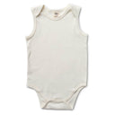 Organic Sleeveless Baby Bodysuit — Breathable, Undyed & Kind to Sensitive Skin