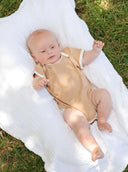 Organic Cotton Baby Bodysuit (Short Sleeve) - Brown