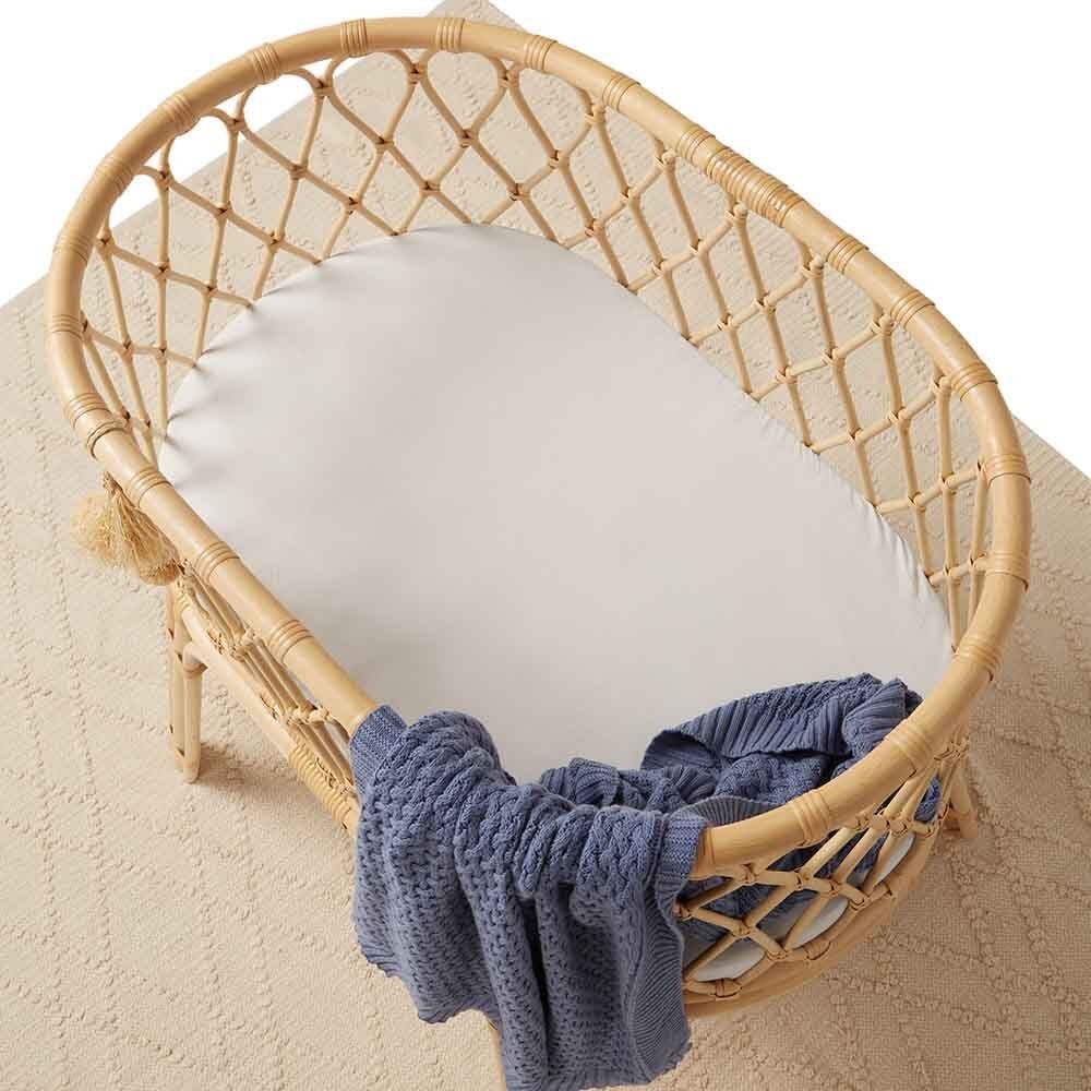 Stone Fitted Bassinet Sheet-Snuggle Hunny Kids-Tiny Trader