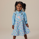 Tully Tiered Pinafore Dress Seaside | Daisy-Goldie+Ace-6-12M- Tiny Trader - Gold Coast Baby Shop
