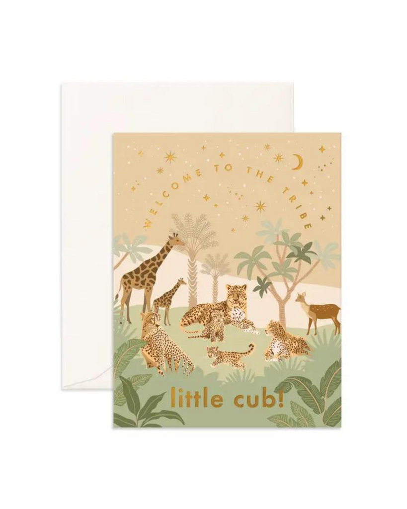 Welcome Little Cub Greeting Card-Fox & Fallow- Tiny Trader - Gold Coast Kids Shop - Gold Coast Baby Shop -