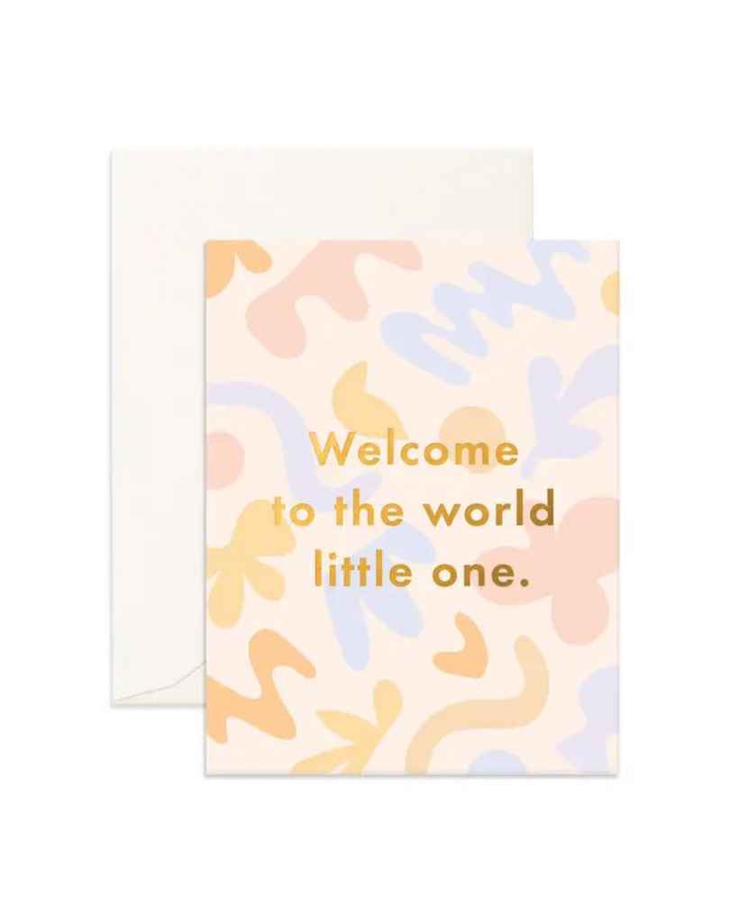 Welcome Little One Fresco Greeting Card-Fox & Fallow- Tiny Trader - Gold Coast Kids Shop - Gold Coast Baby Shop -