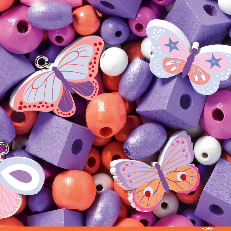 Wooden Beads | Butterflies-Djeco-Tiny Trader