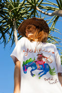 Yeehaw Oversize T-Shirt | Lucent White-MAKU THE LABEL-S- Tiny Trader - Gold Coast Baby Shop