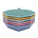 6pk Silicone Origami Bath Boats