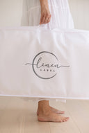 Baby Lounger Nest + Gingham Linen Cover: Beige
