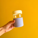 REGULAR - Reusable Glass Coffee Cup 8oz: PAPAYA