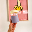 REGULAR - Reusable Glass Coffee Cup 8oz: PAPAYA