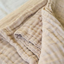 Organic Baby Muslin Blanket (6-Layer Cotton) - Brown