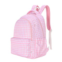 Pink Gingham Campus School Backpack